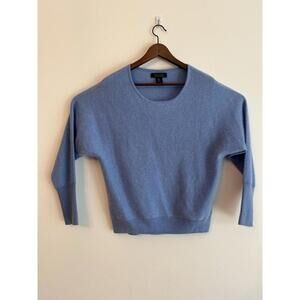 Tahari Women's Cashmere Pullover Sweater Long Sleeve Baby Blue M NWOT